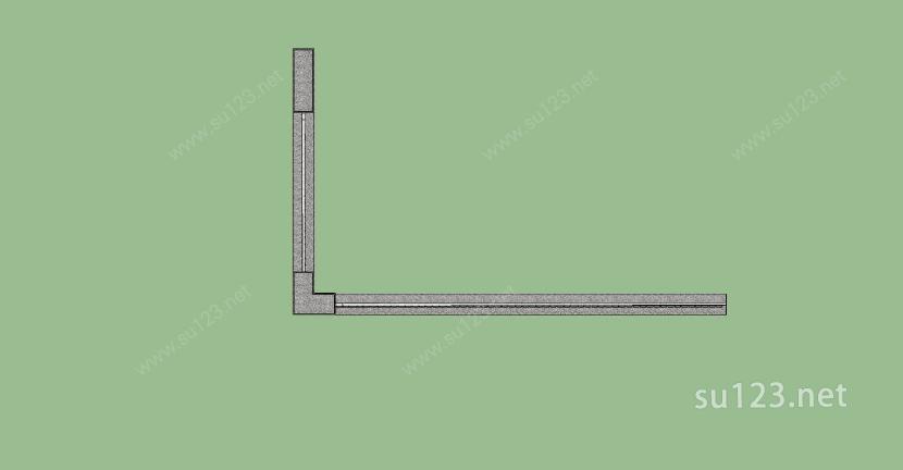 建筑构件-围墙SU模型下载草图大师sketchup模型