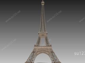 巴黎艾菲尔铁塔SU模型