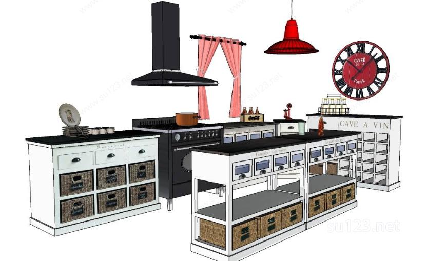 室内家具厨房2SU模型