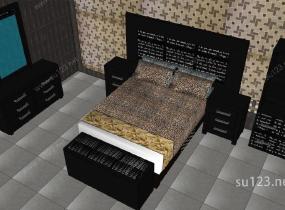 家具设计——卧床9SU模型