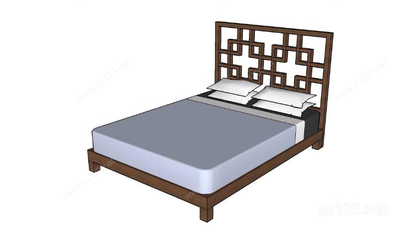 家具设计——卧床15SU模型下载草图大师sketchup模型