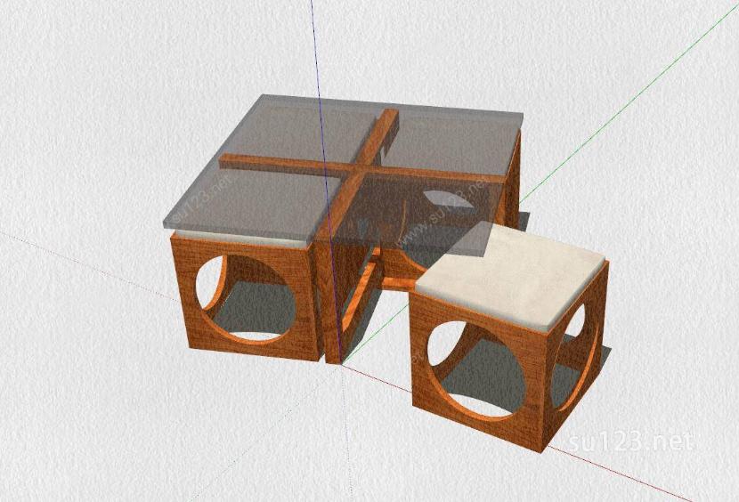 家具精品系列合集-组合桌椅SU模型下载草图大师sketchup模型