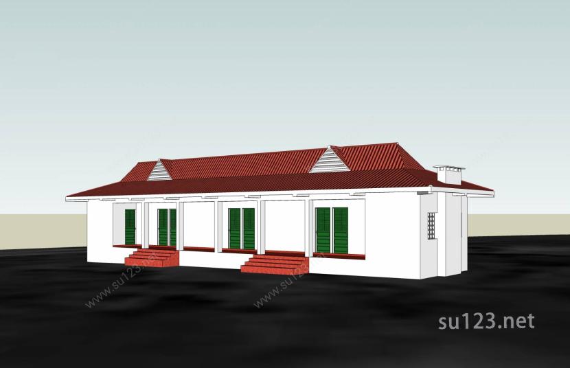 欧式小建筑SU模型下载草图大师sketchup模型