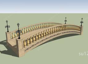 欧式拱桥010SU模型