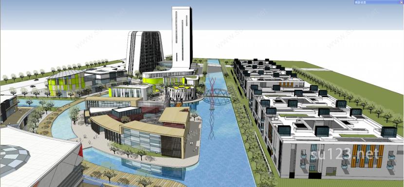 城市商业大型综合体su精模07SU模型