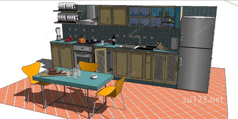 厨房 家具3SU模型
