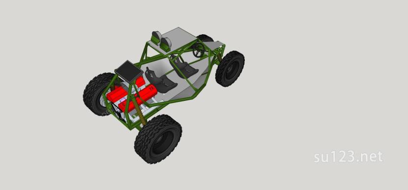 轻型赛车SU模型下载草图大师sketchup模型