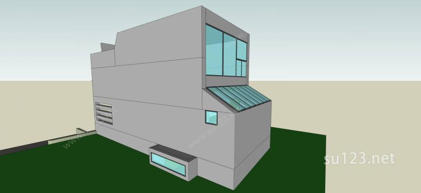 现代多层住宅SU模型下载草图大师sketchup模型