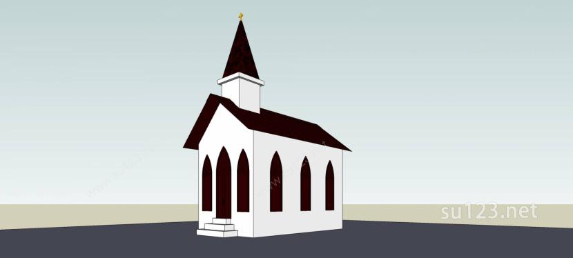 小教堂SU模型