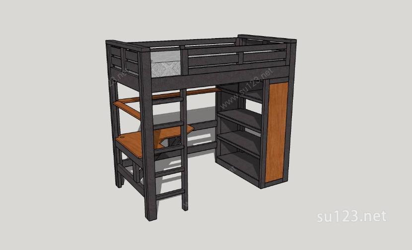 家具设计——卧床12SU模型下载草图大师sketchup模型