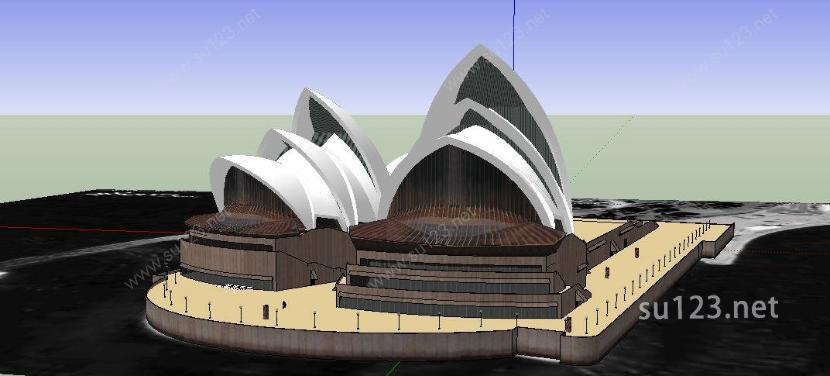 悉尼歌剧院 伍重SU模型