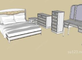 家具设计——卧床11SU模型