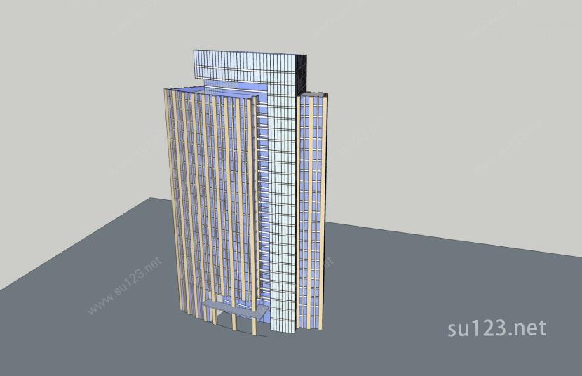 现代高层办公楼SU模型