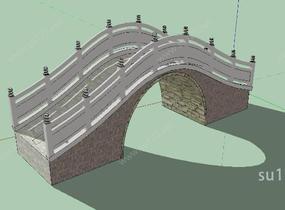 石拱桥经典SU模型