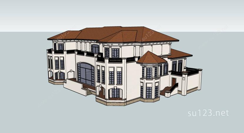 别墅设计精模15SU模型下载草图大师sketchup模型
