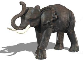 大象动物雕塑精模2SU模型