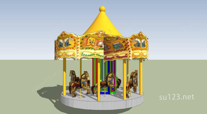 儿童游乐园设施1SU模型下载草图大师sketchup模型