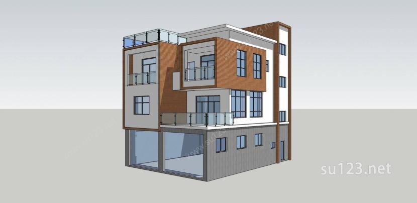 私人住宅SU模型下载草图大师sketchup模型