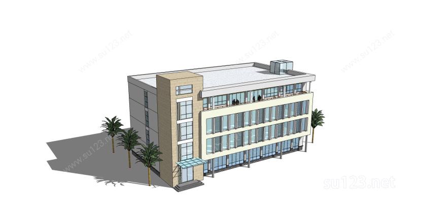 办公楼设计精模5SU模型