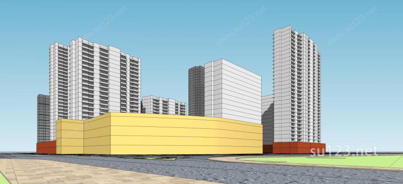 现代城市规划SU模型
