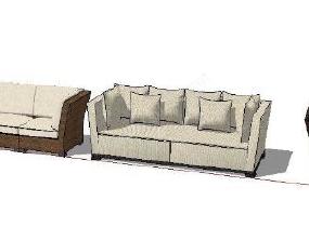 长形沙发1SU模型