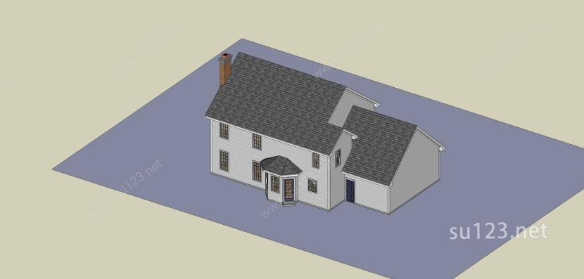 欧式住宅SU模型下载草图大师sketchup模型