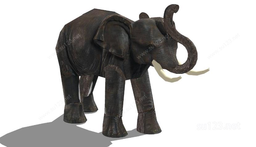 大象动物雕塑精模2SU模型下载草图大师sketchup模型