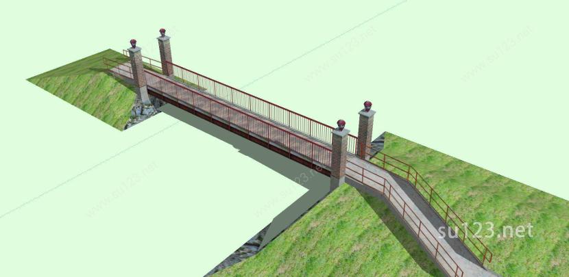 景观桥梁-01SU模型