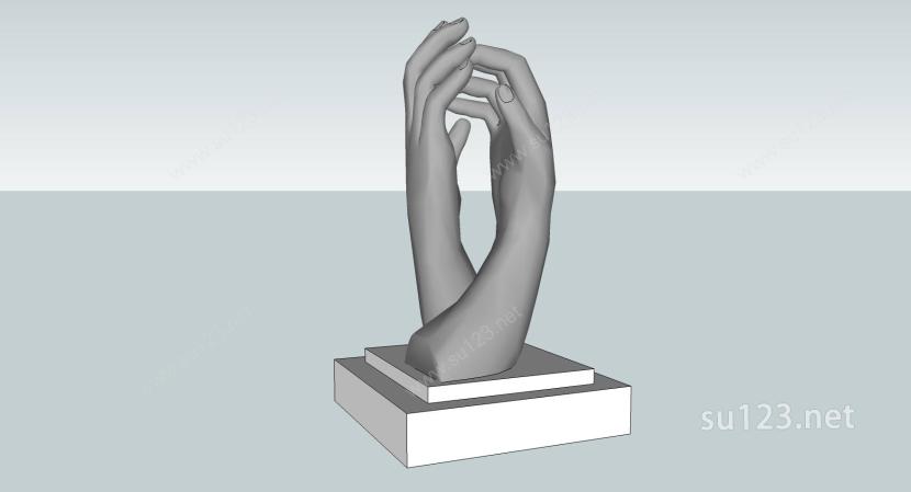 现代雕塑设计SU模型下载草图大师sketchup模型