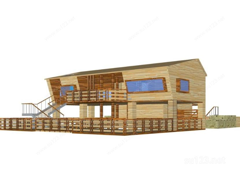 木屋 公建 住宅SU模型