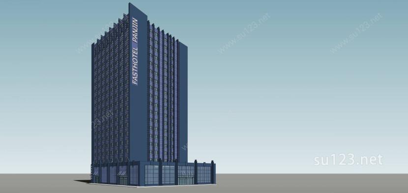 办公旅馆酒店设计SU模型