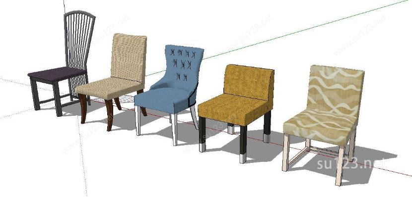 椅子6SU模型下载草图大师sketchup模型