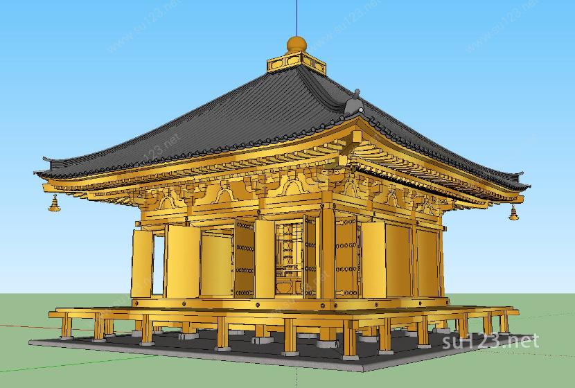 日本著名寺庙45SU模型