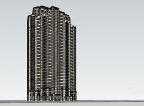 005欧式高层住宅SU模型
