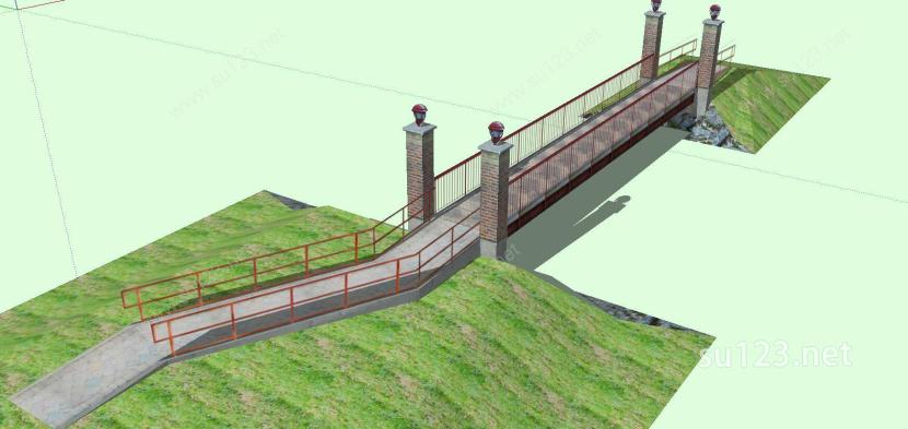景观桥梁-01SU模型下载草图大师sketchup模型