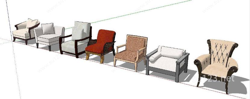 主人椅1SU模型下载草图大师sketchup模型