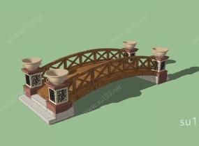 欧式木桥SU模型