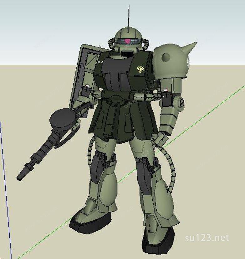 重型机甲人SU模型下载草图大师sketchup模型