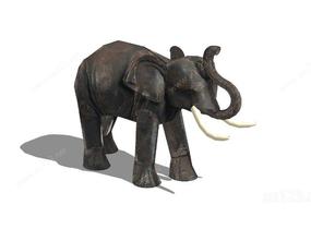 大象动物雕塑SU模型