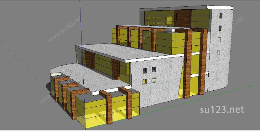 别墅 现代 多层2SU模型