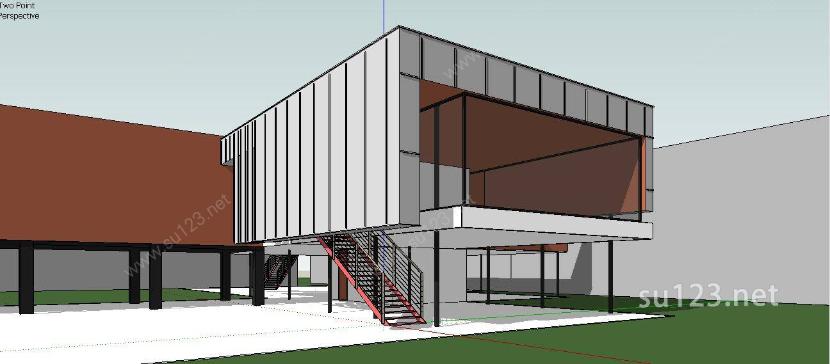 Hind House John Pardey ArchitectsSU模型下载草图大师sketchup模型