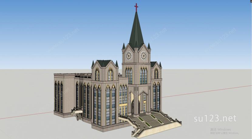 宗教建筑021SU模型下载草图大师sketchup模型