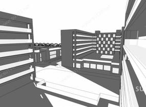 某产业园规划建筑设计方案草图大石模型SU模型