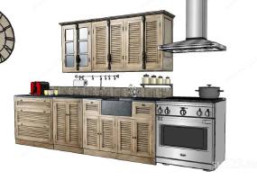 室内家具厨房10SU模型