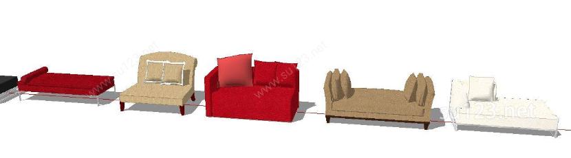 贵妃椅2SU模型
