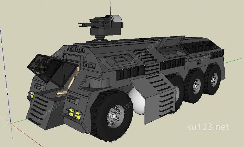 坦克1SU模型下载草图大师sketchup模型