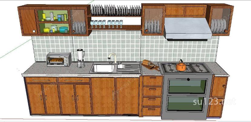 厨房 家具SU模型下载草图大师sketchup模型