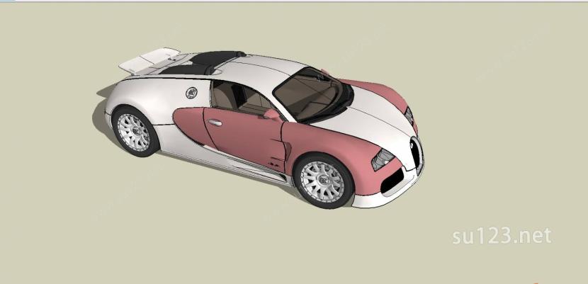 布加迪威龙超级跑车SU模型下载草图大师sketchup模型