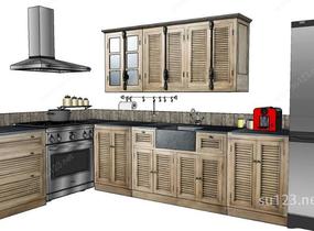 室内家具厨房9SU模型