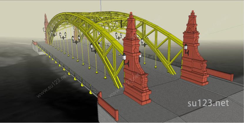 桥梁042SU模型下载草图大师sketchup模型